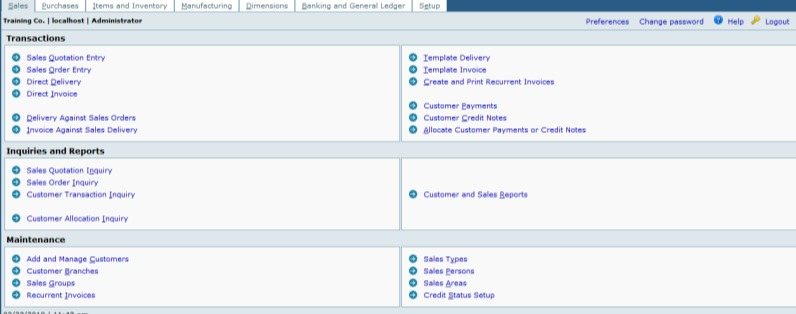 Business accounts software